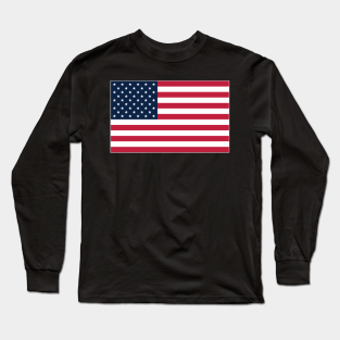 Usa Flag Long Sleeve T-Shirt - USA Flag by MrLarry